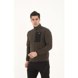 Camp Scoutland CAMP255 Outdoor Tactical Su iticili Erkek Fermuarlı Taktik Sweatshirt - Haki - 2XL