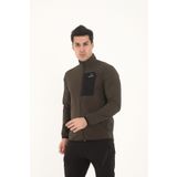 Camp Scoutland Camp255 Outdoor Tactical Su Iticili Erkek Haki Fermuarlı Taktik Sweatshirt