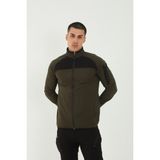 Camp Scoutland CAMP260 Outdoor Tactical Su Iticili Erkek Fermuarlı Taktik Sweatshirt - Haki