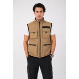 Camp Scoutland CAMP450 Outdoor Tactical Çok Cepli Su Iticili Erkek Mevsimlik Taktik Likralı Yelek - 2XL - Hardal