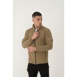 Camp Scoutland CAMP490 Outdoor Tactical Çok Cepli Su iticili Erkek Mevsimlik Taktik Likralı Mont - Bej - 2XL