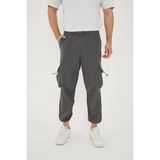 Camp Scoutland CAMP550 Outdoor Tactical Kargo Cepli Ayarlanabilir Paçalı Oversize Erkek Jogger Yürüyüş Pantolonu - Gri - 34