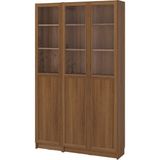 Cam/panel Kapaklı Kitaplık, Kahverengi Ceviz Görünüm, 120X30X202 cm
