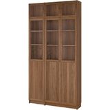 Cam/panel Kapaklı Kitaplık, Kahverengi Ceviz Görünüm, 120X30X237 cm