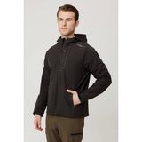 Campanula Softshell Mont - Su ve Rüzgar Geçirmez, Nefes Alabilir, Outdoor ve Günlük Kullanım - Siyah