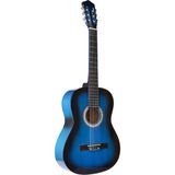 Campbell's Campbell Klasik Gitar 4/4 Mavi Siyah Ihlamur Ağacı Gövde ile Şık Tasarım