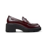 Camper Milah K201425-030 Bordo Deri Kadın Makosen Loafer Ayakkabı