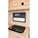 CAMPERSAN KARAVAN PERDESİ VE SİNEKLİĞİ İKİSİ BİR ARADA ÇİFTLİ PLİSE CAM PERDESİ ANTRASİT - 35x55 - Antrasit