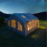 Campfit Camfit 4 Mevsim Şişme Kamp Çadırı 420X320X230 cm 10 Kişilik Şişme Çadır - Krem Rengi