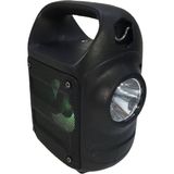 Camping Bluetooth Hoparlör Taşınabilir Kablosuz Wireless Speaker El Fenerli Ikaz LED Işıklı Usb/tf Kart Girişlli Ses Bombası - Siyah