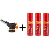 CAMPING TIME 300 Derece Profesyonel Pürmüz Çakmak WS-509C Kafa Çakmak 3 Adet Flash Gaz Hediye WS-509C+3FLASH - Kırmızı