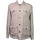 Campione 1229702 Erkek Keten Ceket Stone - 3XL - Stone Grey