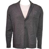 Campione 3849401 Erkek Triko Ceket Grey - 2XL - Gri