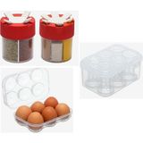 Campout Baharatlık Yumurtalık ve Çay Bardağı Set - 1 lt - Şeffaf