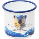 Campout Emaye Kupa Beyaz Bear - 270 ml