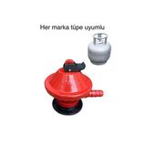 Campout Murat Metal Ev Tüpü Başlığı 12Kg Mutfak Tüpü Dedantörü Aygaz Milangaz Tüp Regülatörü Outlet