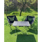Campout Ultralıght Masa + 2 Pratik Sandalye Set - Standart - Siyah