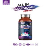 Camrusepa All In Multivitamin Complex | 60 Tablet (Kalsiyum, Demir, Çinko, D3, B12, C, B3, E, B5, A, B6, B1, B2, D-Biotin, Manganez, Bakır)