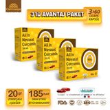 Camrusepa All In Novasol Curcumin 500 mg (3X60 Licaps Kapsül) 3'lü Avantaj Paket - Aromasız