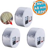 Çamur Bant 3 Adet Çatı İzolasyon Ses Su Yalıtım Tamir Sakız Bandı Gri 48 Mm X 2 Metre