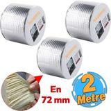 Çamur Bant 3 Adet Çatı İzolasyon Ses Su Yalıtım Tamir Sakız Bandı Gri 72 Mm X 2 Metre