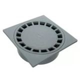 Çamur Kovalı Yer Süzgeci 25 X 25 Cm - Ø 100 Lük Alttan Çıkış Yer Sifonu Yuvarlak Kapak