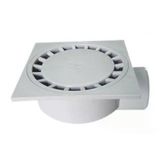 Çamur Kovalı Yer Süzgeci 25 X 25 Cm - Ø 100 Lük Yandan Çıkış Yer Sifonu Yuvarlak Kapak