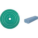 Can 150 mm Dikişli Polisaj Keçesi ve Yıldız Mavi Cila Takımı