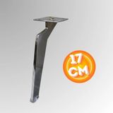 Can Aksesuar 17 cm Metal Tabanca Ayak Koltuk Ayağı Mobilya Ayağı Ünite Ayağı Konsol Ayağı Puf Berjer Ayağı - Krom