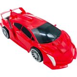 Can Ali Toys Canali Toys Robota Dönüşen Araba 117, Kendinden Robota Dönüşen Pilli Sesli ve Işıklı Araba - Kırmızı