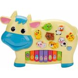 Can Ali Toys Çiftlik Hayvanları Sesli ve Işıklı Inek Piyano - Mavi - Sarı