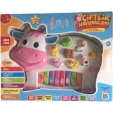 Can Ali Toys Türkçe Müzikli Eğitici Piyano - Renkli