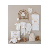 Can Baby İsimli Hastane Çıkışı 12'Li Set %100 Organik Pamuklu Kumaş