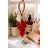 Can Defne Çilek Şeklinde El Yapımı Doğal Sabun – Aromatik Kokulu Dekoratif Banyo Sabunu (Kırmızı)
