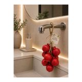 Can Defne Nar Şeklinde El Yapımı Doğal Sabun – Aromatik Kokulu Dekoratif Banyo Sabunu (Kırmızı Nar)