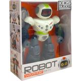 Can-Em Oyuncak Robot 360 Derece Dönen Aksesuarlı Sesli Işıklı Pilli 3+ - Siyah - Beyaz