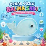 CAN Life Collection Oynar Gözlü Balina Sabun – Gliserinli Şeffaf El Yapımı Çocuk Sabunu Eğlenceli Banyo Keyfi Hediyelik - 10 ADET