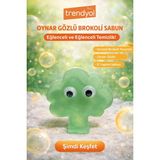 CAN Life Collection Oynar Gözlü Brokoli Sabun Gliserinli Çocuklar Için Eğlenceli El Yıkama Hediyelik Şeffaf Sabun - Yeşil - 5 adet