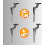 Can Metal 20 cm Metal Zirve Ayak Koltuk Ayağı Mobilya Ayağı Ünite Ayağı Konsol Ayağı Puf Berjer Ayağı ( 4 Adet ) - Krom