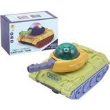 Can Oyuncak 3D Işıklı ve Sesli Çarp Dön Sensörlü Tank - Hareketli ve Müzikli Askeri Oyuncak