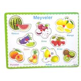 Can Oyuncak Ahşap Tutmalı Eğitici Yapboz Meyveler