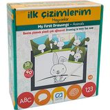 Can Oyuncak Çocuk Puzzle 40 Parça Ilk Çizimlerim Hayvanlar - Mavi Su Dünyası
