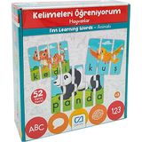 Can Oyuncak Çocuk Puzzle 52 Parça Kelimeleri Öğreniyorum Hayvanlar - Mavi Su Dünyası