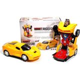 Can Oyuncak Led Işıklı Pilli Çarpıp Dönen ve Dönüşen Oyuncak Robot Transformers Araba