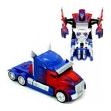 Can Oyuncak Tek Tuşla Robota Dönüşen Transformers Optimus Çek Bırak Araba - Kırmızı - Mavi