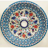 CAN SERAMİK - EL DEKORU DESENLİ KÜTAHYA ÇİNİ LAVABO