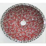 CAN SERAMİK - EL YAPIMI DESENLİ KÜTAHYA ÇİNİ LAVABO