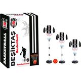 Can Sports Beşiktaş Lisanslı Ayaklı Basketbol Potası Seti - Siyah - Beyaz