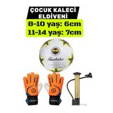 CAN SPORTS FB Lisanslı Orjinal Futbol Topu Yeni Sezon 430 Gram Çocuk Kaleci Eldiveni Bilek Bandajlı