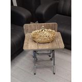 Can Vista Home Katlanabilir Ceviz Mermer 2'li Zigon Sehpa